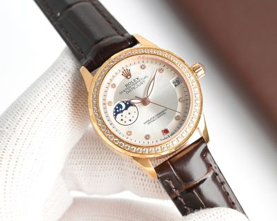 Rolex Datejust Replica with Rose Gold Cal8217 Movement 316L Sapphire Glass Women Watch